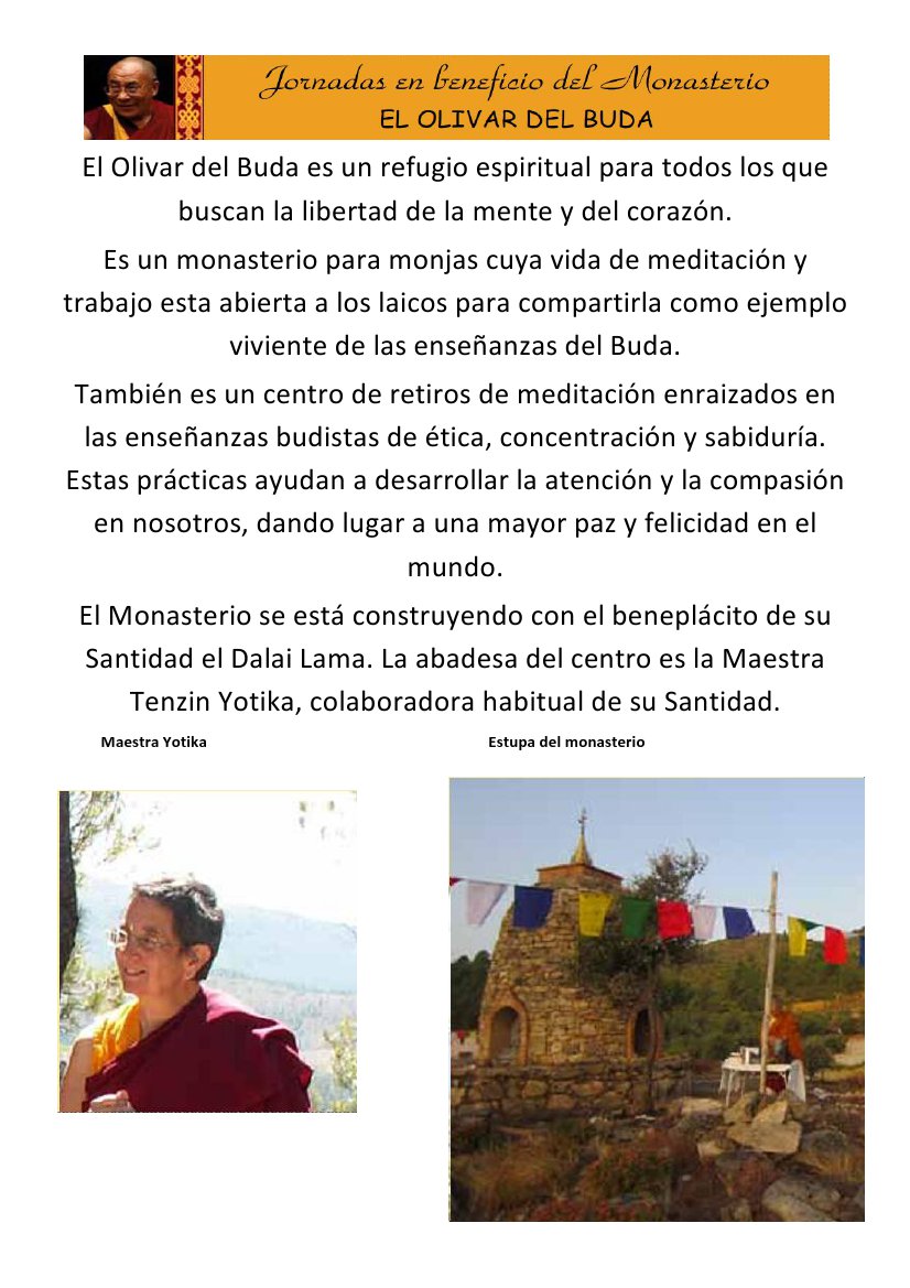 Jornadas En Beneficio Del Monasterio El Olivar De Buda Cooperativa La Sandia